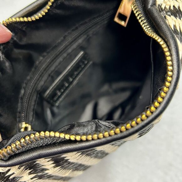 NWT Melie Bianco for Anthropologie Brigitte Satchel Straw Bag in Stripes - Picture 3 of 4